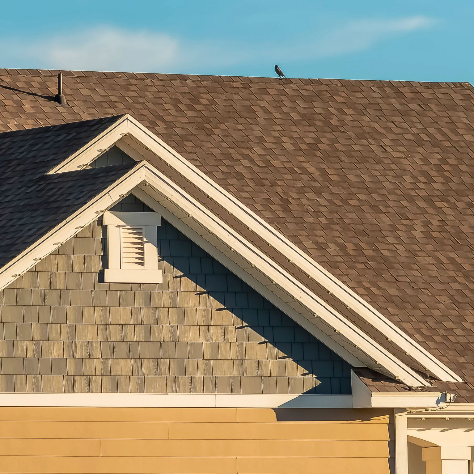 Residential roofing work in a local neighborhood
